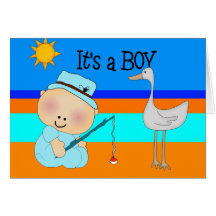 Card It's A Boy New Baby Announcement 3A5