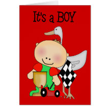 Card It's A Boy New Baby Announcement 3A6