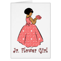 Card: Jr. Flower Girl in Coral by celebrationZ Card: Jr. Flower Girl in Coral