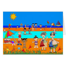 Card Kid's Day At The Beach
