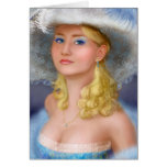 Card Lady in blue cards