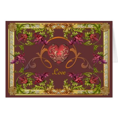 Card Love Heart Flowers by Darling_Gifts