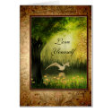 Card Love Yourself Gold Frame Bird On Lake card