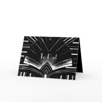 Card Mens Father To Dad Art Deco