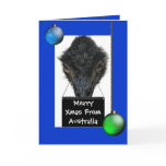 Card Merry Xmas From Australia Emu