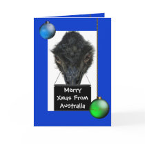 Card Merry Xmas From Australia Emu by shanmaree Card Merry Xmas From Australia Emu