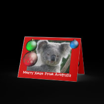Card Merry Xmas From Australia Koala