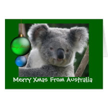 Card Merry Xmas From Australia Koala