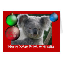 Card Merry Xmas From Australia Koala