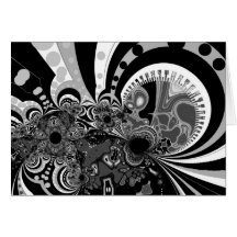 Card Modern Art Black White