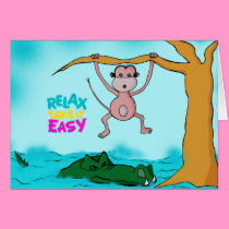 card "monkey : relax take it easy" cards
