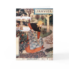 Card: Month of January - Janvier card