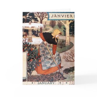 Card: Month of January - Janvier card