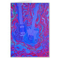 Card - Moody Blue & Red Guitar Vibrations