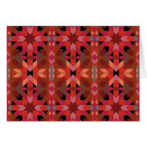 Card Morrocco red orange black