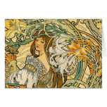 Card: Mucha - Language of Flowers
