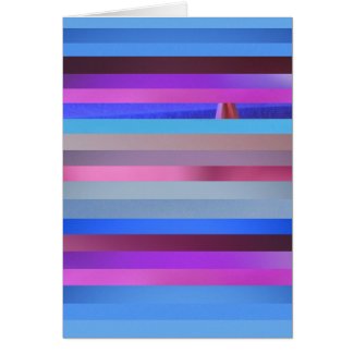 Card - Multicolor - Pink, Blues and Purple