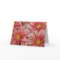 Card, Orange-Red Dahlia #4