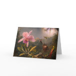 Card:  Orchid and Hummingbirds