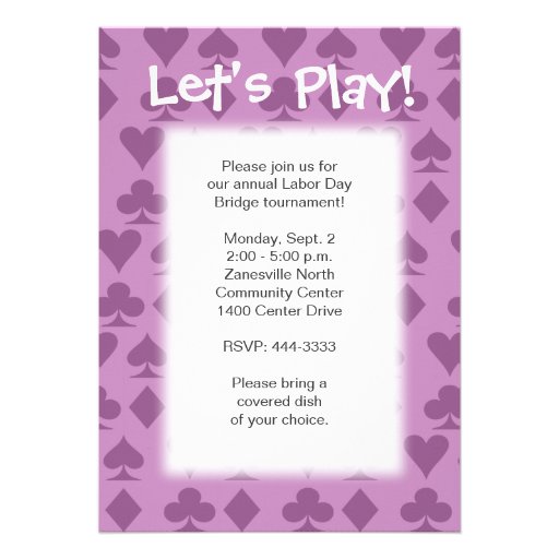 Card Party Invitation