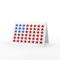Card - Patriotic Flag Stars by pawtraitart Card - Patriotic Flag Stars