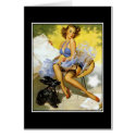 Card Pin up Girls Art Vintage Retro card
