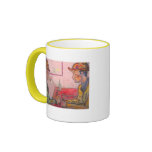 card player watercolour coffee mugs