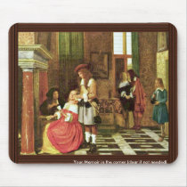 Card Players By Hooch Pieter De (Best Quality) Mouse Pads