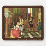 Card Players By Hooch Pieter De (Best Quality) Mouse Pads
