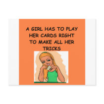 card playing joke post cards