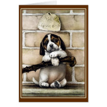 Card: "Puppy, 4 Weeks Old"