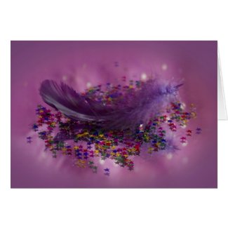 Card - Purple Fairys Feather