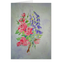 Card Roses and Digitalis