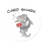 Card Shark Round Sticker
