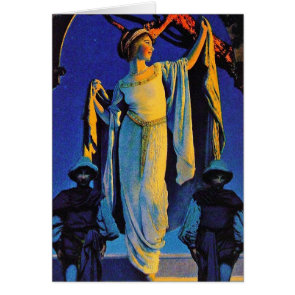 Card: Spirit of the Night - Maxfield Parrish card
