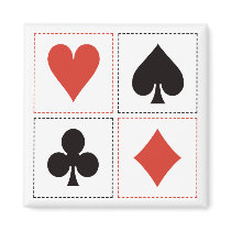 Card Suits 03 Fridge Magnets
