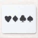 Card Suits - grunge Mousepads