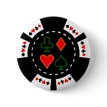 CARD SUITS POKER CHIP PIN