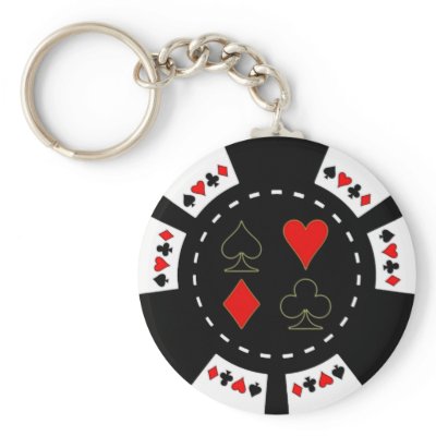 Card Suits Poker Chip Key Chains