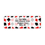 Card Suits Return Address Label
