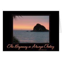 Card: Sunset Sunrise Inspirational message