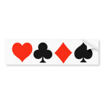 Card Symbols Classic bumper stickers by JFlatN Card Symbols Classic bumper stickers
