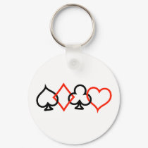 Card Symbols Intertwined keychains by JFlatN Card Symbols Intertwined keychains