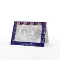 Card Template - American Flag Border by pawtraitart Card Template - American Flag Border