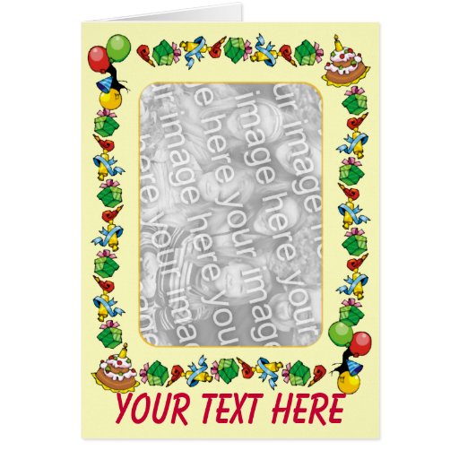 Card Template - Birthday Border | Zazzle