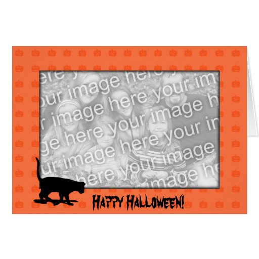 Card Template - Black Cat Halloween