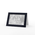 Card Template - Blue & Black Plaid Border