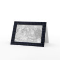 Card Template - Blue & Black Plaid Border