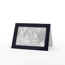 Card Template - Blue & Black Plaid Border