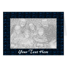 Card Template - Blue Starburst Border